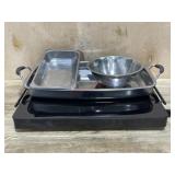 Stainless baking pan and warming tray