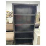 5 Shelf dark finish book case