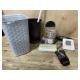 Bath trash can / plunger/ blood pressure cuff and