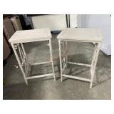 2-  Wrought iron leg side tables