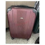 Burgundy Ricardo hard shell suitcase