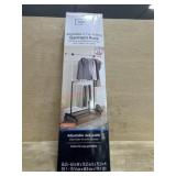 Adjustable 2 tier rolling garment rack
