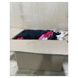 Box of ladies size small and junior xl clothing