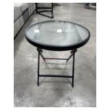 Small folding metal patio table