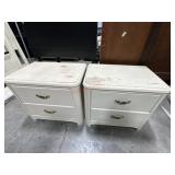 2- Beige night stands (tops chipped need painted)