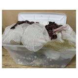 Tote of Christmas decorations