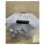 Tote of Christmas decorations