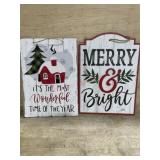 2 Christmas signs