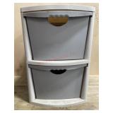 2 drawer storage cabinet with wiring