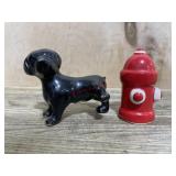 Dog and Hydrant salt and pepper shakers