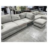 Tan 3 piece sectional with chaise end  / sofa and