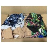 Box of ladies size small and junior xl clothing