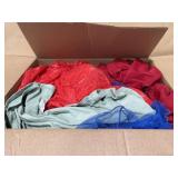 Box of ladies size small and junior xl clothing
