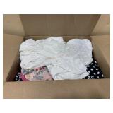 Box of ladies size small and junior xl clothing