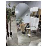 Oval metal frame Chevell style mirror