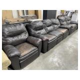 3Leather loveseat/ sofa and recliner  (leather