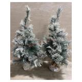 2- 18 inch Christmas trees