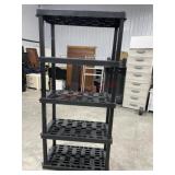 5 Shelf plastic garage storage shelving