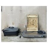 Hot plate/ electric skillet and cutting board