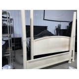 White queen size 4 poster bed frame