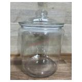 Glass candy jar with lid