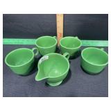 VINTAGE FIESTAWARE MED GREEN LOT 5 PCS