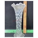 FENTON OPALESCENT VASE 10 1/2 TALL
