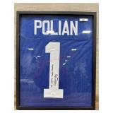 Colts Polian autographed framed jersey