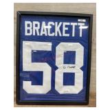 Colts Brackett autographed framed jersey
