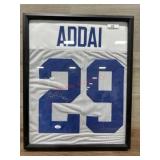 Colts Addai autographed framed jersey