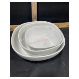 3- Piece Denmark white nesting bowls