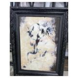 34x47 Frame with abstract horse painting