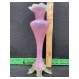 EARLY VICTORIAN BUD VASE 9 1/2 TALL OPALINE?