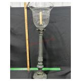 Corinthian column hurricane candlestick with