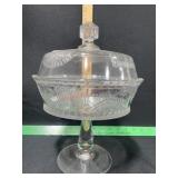 EAPG PATTERN GLASS COMPOTE11 INCHES TALL