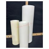 3 - Flameless candles  12 and 18 inch