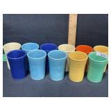 VINTAGE FIESTAWARE JUICE TUMBLERS 11 QTY ASSORTED