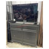 Black wood vintage style television cabinet with
