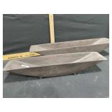 2 Piece Long Boat style coated metal center