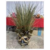 Ceramic majolica jardiniere ornamental pot with