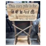 Custom Rustic Corn Pile sign   30x57