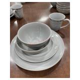 16 Place setting grey Portugal dinnerware  plus