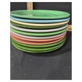 VINTAGE FIESTAWARE10 1/2 INCH DINNER PLATES 12