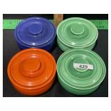 VINTAGE FIESTAWARE INDIVIDUAL CASSEROLE 4 QTY2