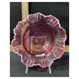 CRANBERRY  10 INCH BOWL WHITE TRIM