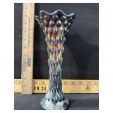 CARNIVAL GLASS 9 INCH TREE BARK VASE