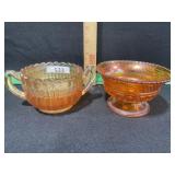 CARNIVAL GLASS SUGAR / ICE CREAM DISH