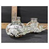 JOE RISE CANDLE HOLDERS PAIR BLK/WHT