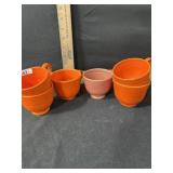 VINTAGE FIESTAWARE CUPS 5 RED 1 ROSE