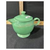 VINTAGE FIESTAWARE GREEN LARGE TEAPOT CHIP ON